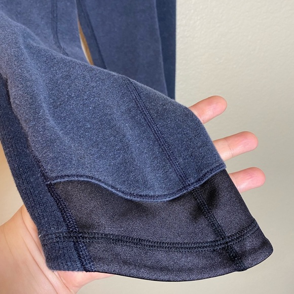 Lululemon Cotton Ribbed Spandex Insert Crop Leggings - Picture 2 of 12